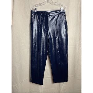 Weekday	Navy Shiny Vegan Leather Pant	WMNS	42	100% Polyester